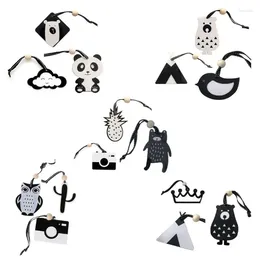 Stroller Parts Baby Pram Pendant Chain Chewable Bracelet Mobile Teether Panda Bear Toy Can Chew BPA Teething Gift