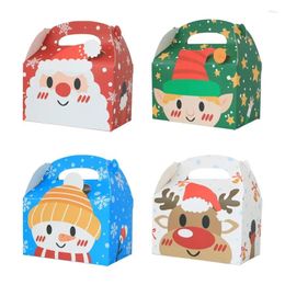 Gift Wrap 50pcs Christmas Candy Box Bags Xmas Deer Santa Claus Cookie Packages Merry DIY Home