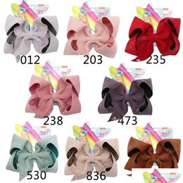 Hair Accessories 7 Bows/ Siwa Large Hairbows For Girls Clips Handmade Solid Corduroy Veet Pin Party Kids Drop Delivery Baby, Maternity Dhkgh