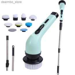 Cleaning Brushes 9-in-1 Electric Cleanin Brush Electric Spin Cleanin Scrubber Electric Cleanin Tools Parlour Kitchen Bathroom Cleanin adets L49