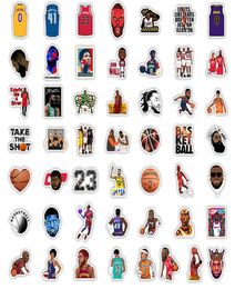 50PcsPack Mixed Basketball Stars Vinyl Sticker Waterproof Stickers for Water Bottle Laptop Planner Scrapbook Phone Wardrobe Wall 8112180