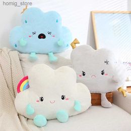 Plush Dolls 45CM Super Soft Cloud Plush Pillow Stuffed Cloud Shaped Cushion White Cloud Room Chair Room Decor Pillow Seat Cushion Gift Y240415