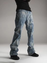 Men's Pants Make Old Loose Micro-washed Blue Vibe Style Jeans For Men Fall 2024 Women