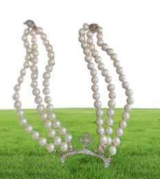 Designer Multilayer Pearl Rhinestone Orbit Necklace Clavicle Chain Baroque Pearl Necklaces for Women Jewellery 5152716