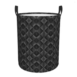 Laundry Bags Leather Print Dirty Basket Waterproof Home Organizer Clothing Kids Toy Storage