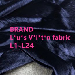 L1-L24 Polyester Jacquard tygmärke Designer Series Letter Mönster Tyg för Culottes Kläder för DIY DIY DIY