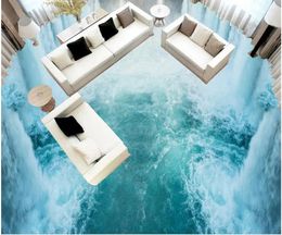 Wallpapers 3d Floor Waterfall Ocean Wall Murals Wallpaper Custom Po Self-adhesive PVC Waterproof