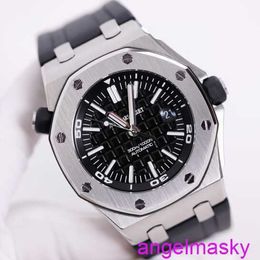 Famous AP Wrist Watch Royal Oak Offshore 15710ST Men's Watch Steel Black Disk Automatic Mechanical Swiss Luxury Watches Luxury Sports Watch Diameter 42mm