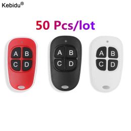 Keychains 50Pcs/lot 433Mhz RF WirelessRemote Control Copy Code Remote 4 Channel Electric Cloning Gate Garage Door Auto Keychain New