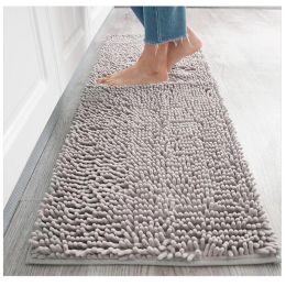 Pads Microfiber Chenille Bath Mat Water Absorb Anti Slip Bathroom Rug Carpet for Living Room Floor Mat for Kids Tapete De Banheiro
