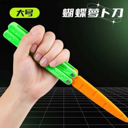 Decompression Toy Novelty Toy Butterfly Radish Knife Funny Couple Interaction Fingertip Decompression Toy Children Gifts 3D Samurai BladeL2404