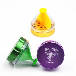 New Hornet Grinder Herb Grinders 50mm Herb Tobacco Grinders Funnel Shape Clone Metal Aluminium Alloy Smoking ZZ