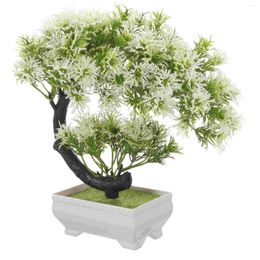 Decorative Flowers Artificial Plants For Home Decor Indoor Lifelike Plastic Tree Fake Faux Pot Tabletop Potted