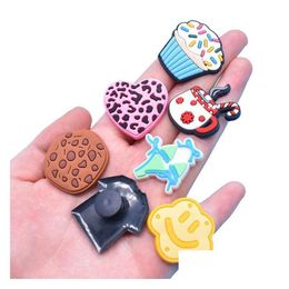 Shoe Parts & Accessories Fashion Girl Women Pvc Charms Hat Egg And Sweet Cartoon Charm Buckle Garden Decoration Drop Delivery Shoes Dhmtb