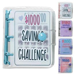 Storage Bottles 1000 Savings Challenge Binder Reusable Financial Money Budget Challenges Book & Envelope Planner