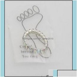 Toe Rings Toe Rings Big Promotions 36Pcs Wholesale Jewellery Lots Fl Clear Czech Rhinestones Fashion Stretchy For Womens A Dhseller2010 Dhr0M