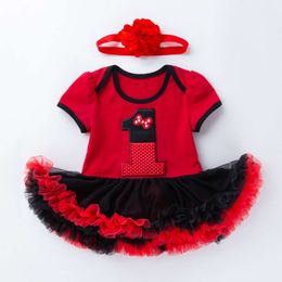 Kurze neue Babyhülle Harper Set für Mädchen 0-2 Jahre alte Cartoon-Aufkleber Sticker 1-Zeilen-Kleid