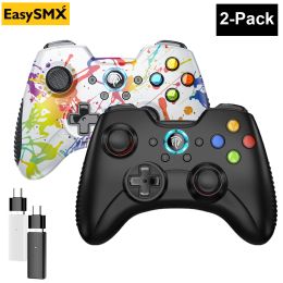 Gamepads 2PCS EasySMX Arion 8236 Wireless Gamepad PC Game Controller For PC Windows/Steam/Laptop Android Cellphone TV/TV Box Gamers