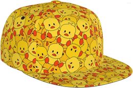 Ball Caps Funny Cartoon Cute Duck Adjustable Snapback Hat For Men And Women Sun Cap Hip Hop Baseball Flat Bill Brim