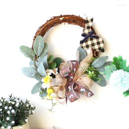 Decorative Flowers Wall Windows Decoration 30cm Garland Happy Easter Wedding Decor Party Supplies Spring/summer Front Door Wreath