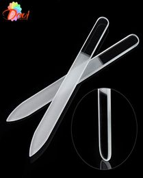 10Pcslot New Transparent Glass Nail File and Translucent Durable Crystal nail Art Care Files Tool1485397