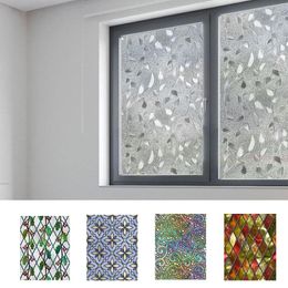 Window Stickers Privacy Film Glass Clings Stained Sticker Decals 3D Protector Decorative