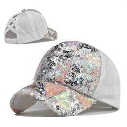 Ball Caps Flock Hat Sequined Over Sunscreen Hollow Out Baseball Cap For Women Workout Hats White Head Wear