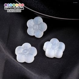 Decorative Figurines Natural Crystal Selenite Flower Healing Home Decoration Gypsum Ornament Hand Carved Reiki Collection DIY Gifts