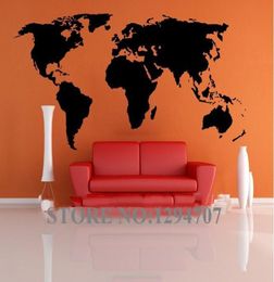 1 PCSHUGE 200x90cm CCR1103 Big Global World Map Atlas Vinyl Wall Art Decal Sticker3090617