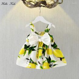 Girl Dresses Big Bow Baby Dress Infant Clothes Cute Print Sleeveless Born Princess For Girls