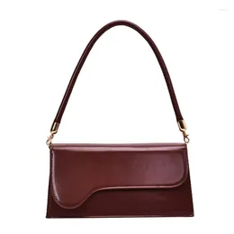 Bag Fashion Women Shoulder Red Handbag Small Simple Female Youth PU Leather High Quality Light With Interval