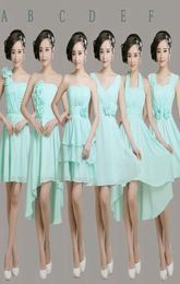 Pleated Short Chiffon Junior Bridesmaid Dress With Flower Lace Up 2020 New Wedding Guest Dress Ice Blue Gowns4873834