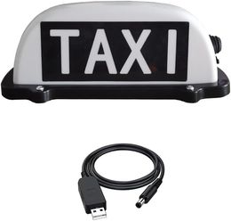 Taxi Sign Light with Square , Car Roof,Rechargeable TAXI Lights,Sealed Waterproof TAXI Lighting with Magnetic