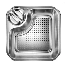 Plates Serving Platters And Trays Unique & Fine Philtre Holes For Grease Detachable Stainless Steel Plate With Dipping Section