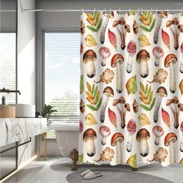 Shower Curtains Plant Mushroom Hippie Hook Waterproof Curtain Home Bathroom Decoration Modern Polyester Mechanical Technology