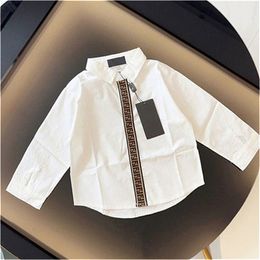 Baby T-shirt Kids Clothing Kids Designer Girls Boys clothing Top Luxury Spring long sleeve letter lapels 90-150CM A1