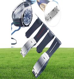 Watch Bands Rlx Special Rubber Strap Glidelock For Submarine GMT Bracelet 20mm Watchband Oyster Flex Explorer Fit 169mm Buckle3086055