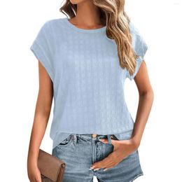 Women's T Shirts Knitted Dike Flower Square Neck Round Fashion Casual Short Sleeve-Shirt Clothing Offers Woman