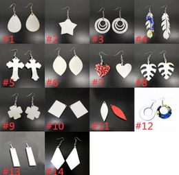 DIY Sublimation Blanks Earrings Designer Earrings Party Gifts DIY Valentines Day Gifts For Women 14 Style w005662918717