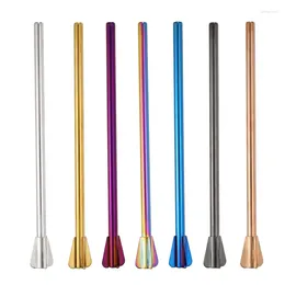Drinking Straws 100pcs/lot Reusable Metal 304 Stainless Steel Sturdy Straight Drinks Straw Stirring 9mmx230mm Wholesale