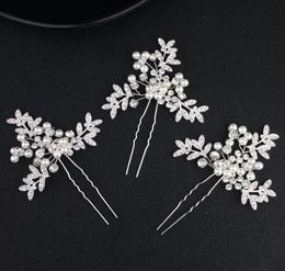 3pcslot Women Pearls Ivory White Hairpins Fashion Hair Sticks Fields and Gardens Style Wedding Hair Jewelry Accessories JCF0201626949