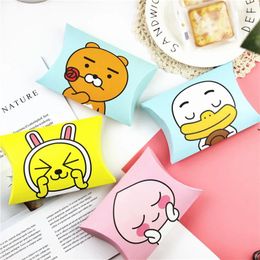 Gift Wrap 10pcs 10x11cm 4 Designs Cartoon Animal Candy Boxes Birthday Biscuit For Children Party