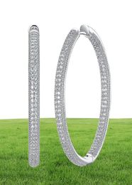 Top Quality 4cm Diameter Large Hoop Earrings White Jewelry Classic Jewellery Fast Women Big Circle Earring Y190627036205364