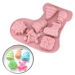 Baking Moulds Christmas Silicone Cake Mould For Chocolate Tree Cookie Candy Soap Mould Decorating Tools