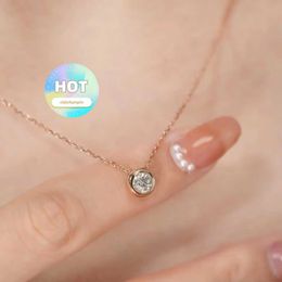 Designer 1to1 Cartres High version Mini Cake Roman Double Ring Necklace V Gold Plated 18K Interlocking Pendant with Collar Chain for Women UH0G