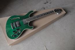 Guitar Green Fhole Six String Electric Guitar, We Can Customise Various Styles of Guitars