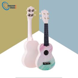 Guitar Cosmic Nebula Spring 21 Inch Basswood Soprano Ukulele Guitar Rosewood 4 Strings Ukulele Bass Guitar Uke Musical Instrument