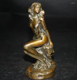 Decorative Figurines China Brass Naked Girl Crafts Statue
