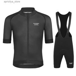 Cycling Jersey Sets 2023 Pas Normal Studios Cycling Set Summer Bicyc Racing Suit Mens Bike Clothing MTB Maillot PNS Short Seve Cycling Clothing L48