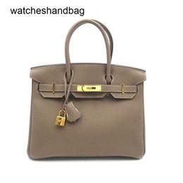 Designer Bag Genuine Leather 7A Handswen Genuine Cow Leather Handbag Togo leather Etoupe Used GHWhigh quality qq 19N66PZW